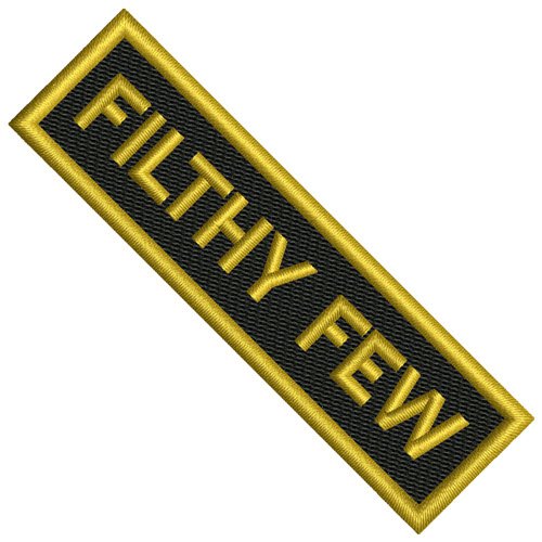 Stylish Filthy Few Black Tag Patch